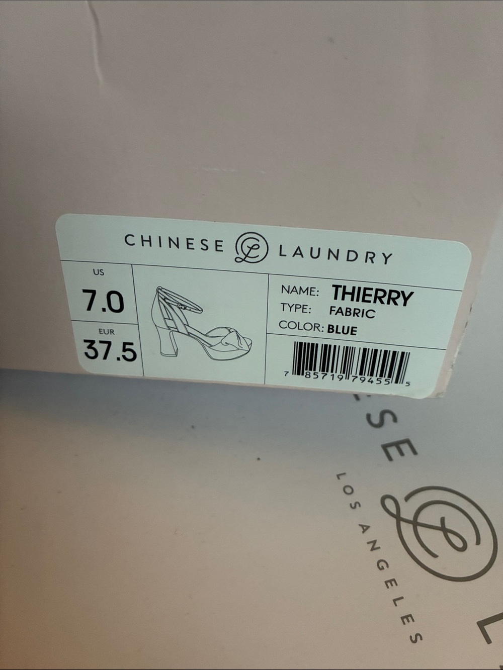 🎁 Chinese Laundry Navy Bow Ankle-Strap Platform Heels Size 7 NIB - Picture 16 of 16